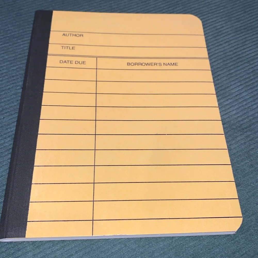 Out of Print Library book college ruled notebook journal new